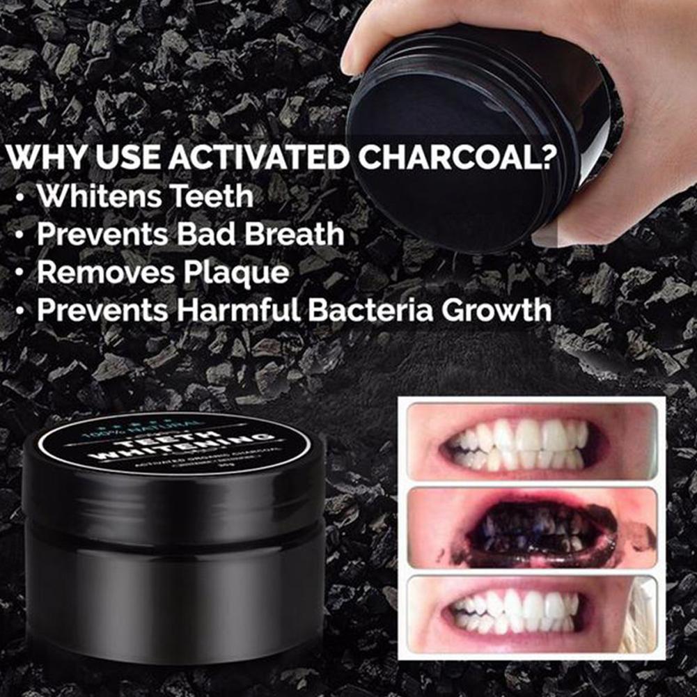 Bubuk Pemutih Gigi Alami Organ - Teeth Whitening Activated Organic Charcoal ulasan dan harga