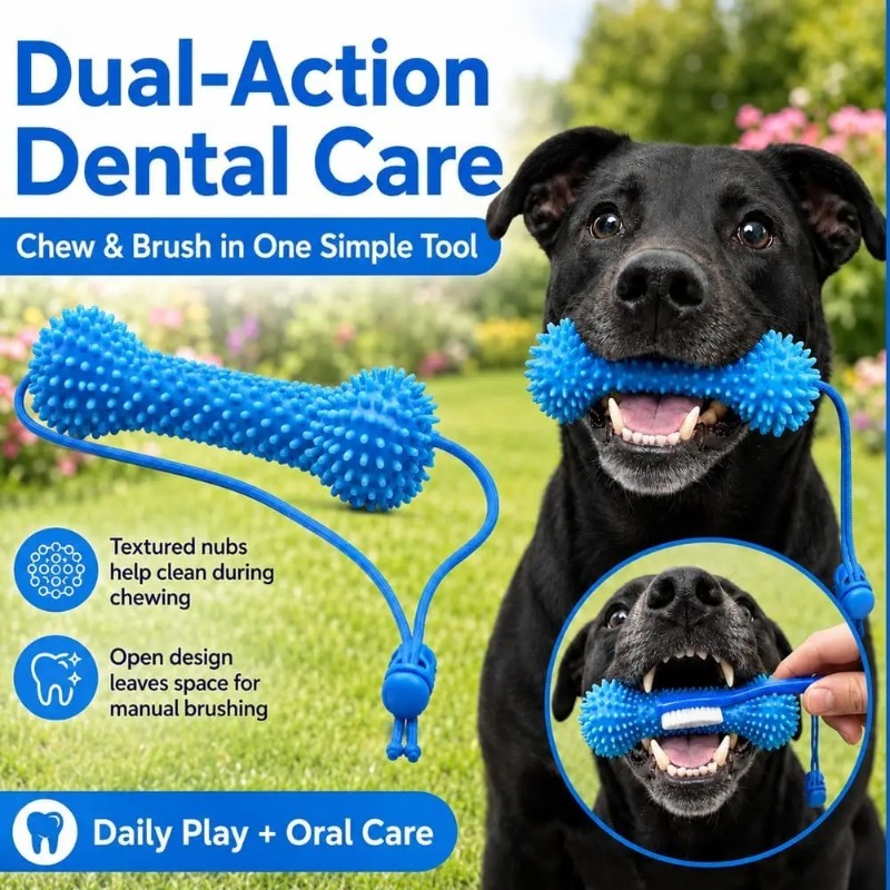 Mainan Gigitan Gigi Anjing Dua - Teeth Whitening Brush ulasan dan harga