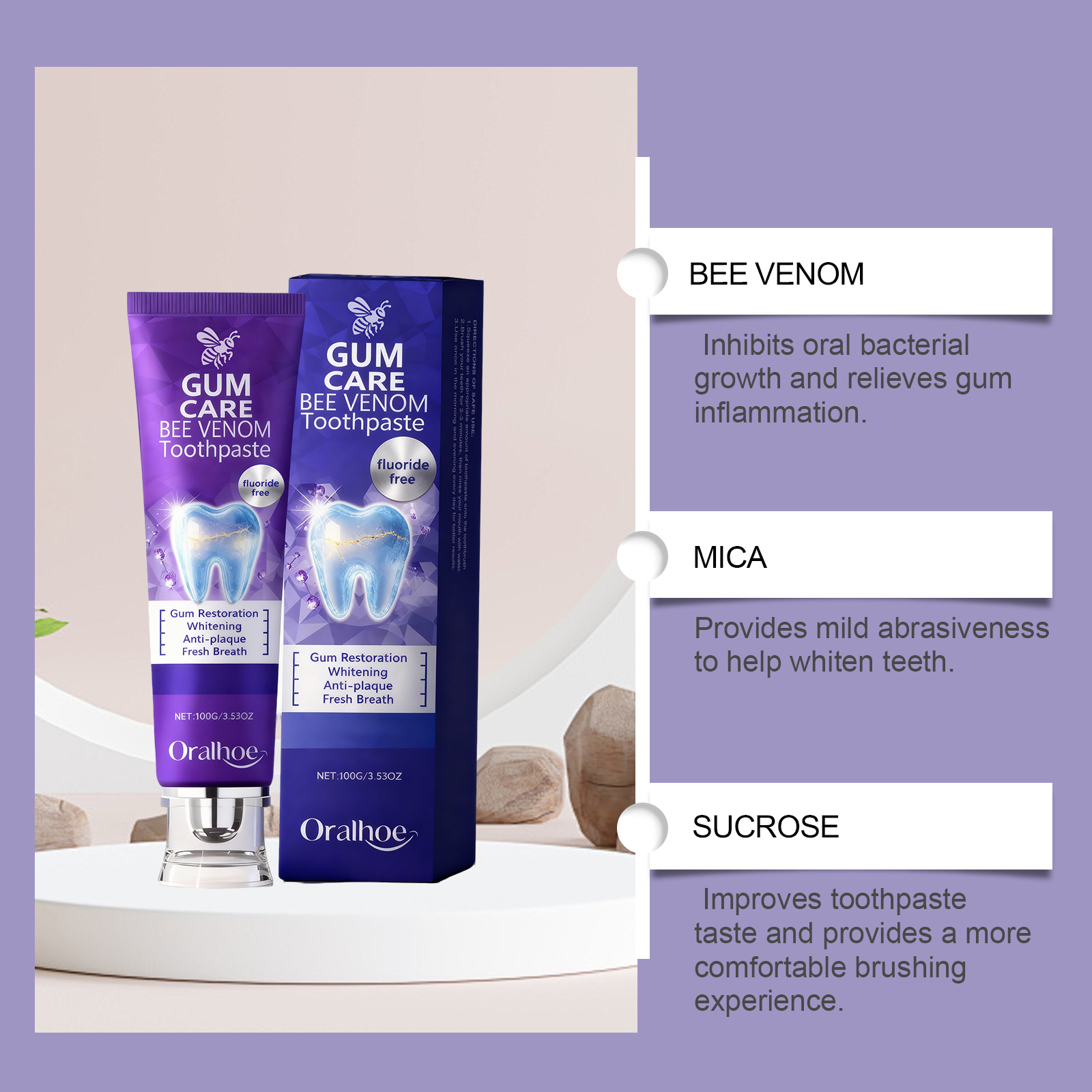 Pasta Gigi Racun Lebah Pemutih - Remineralizing Toothpaste ulasan dan harga