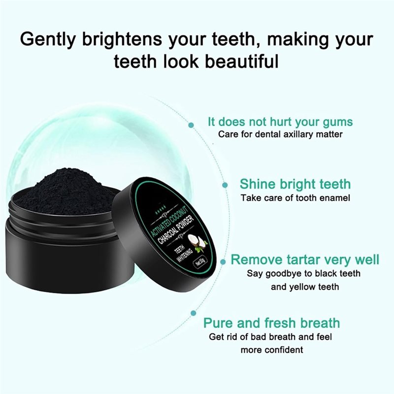 【FAVORIT KONSUMEN】Bubuk Pemuti - Teeth Whitening Activated Organic Charcoal ulasan dan harga