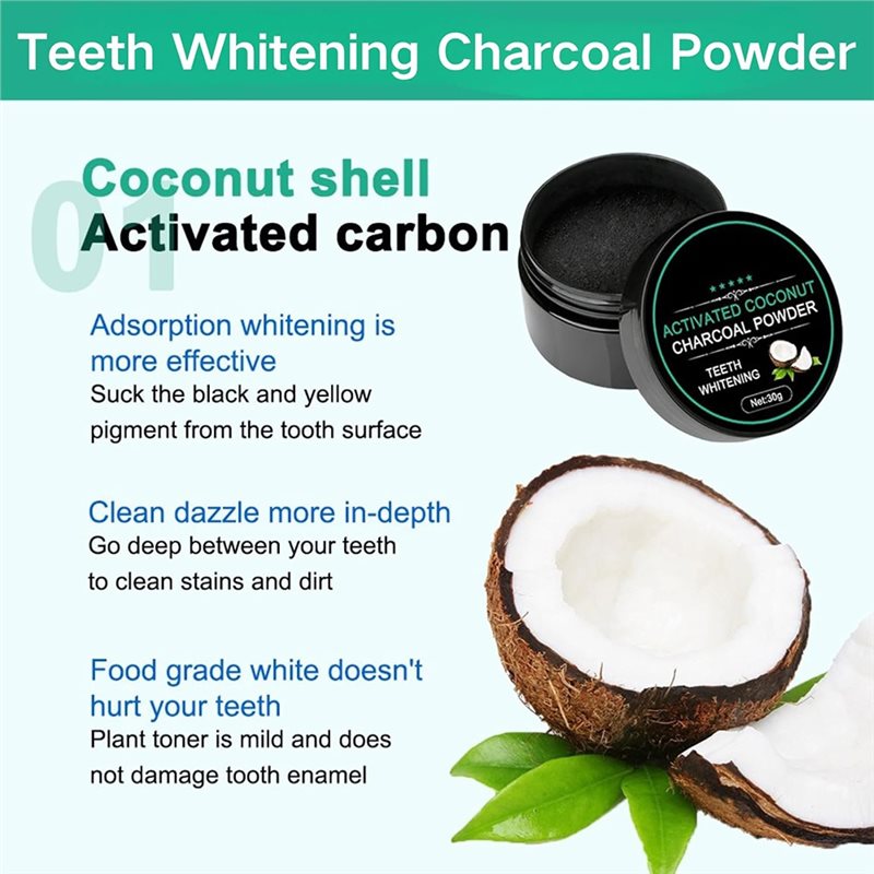 【FAVORIT KONSUMEN】Bubuk Pemuti - Teeth Whitening Activated Organic Charcoal ulasan dan harga