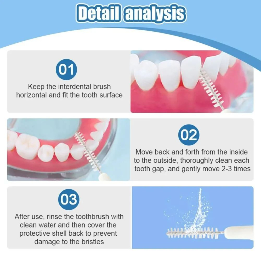 Kotak sikat Interdental, sikat - Teeth Whitening Brush ulasan dan harga