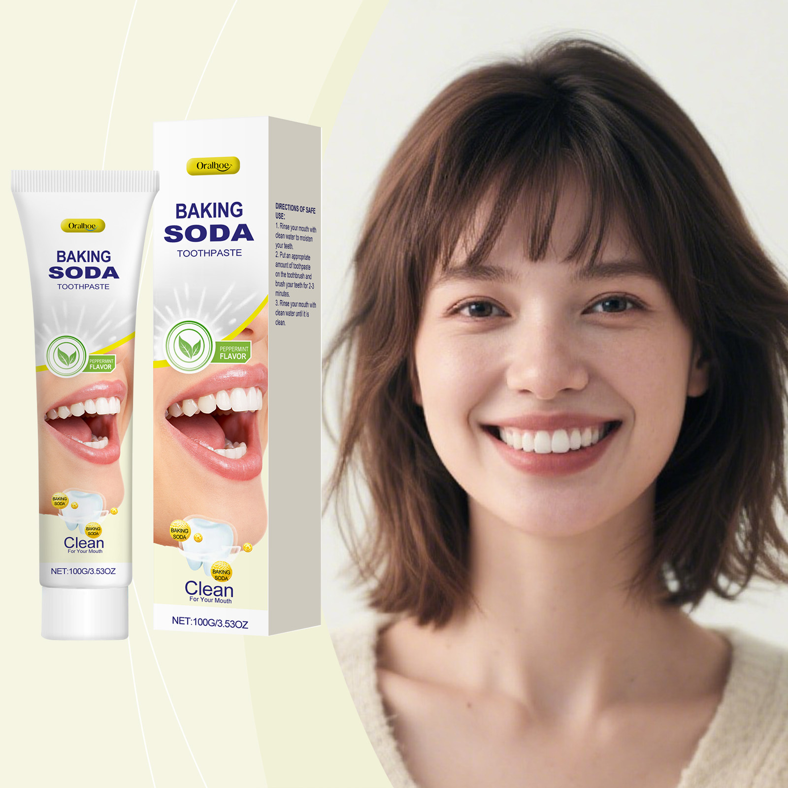 100g Pasta Gigi Pemutih Oralho - Teeth Whitening Baking Soda ulasan dan harga