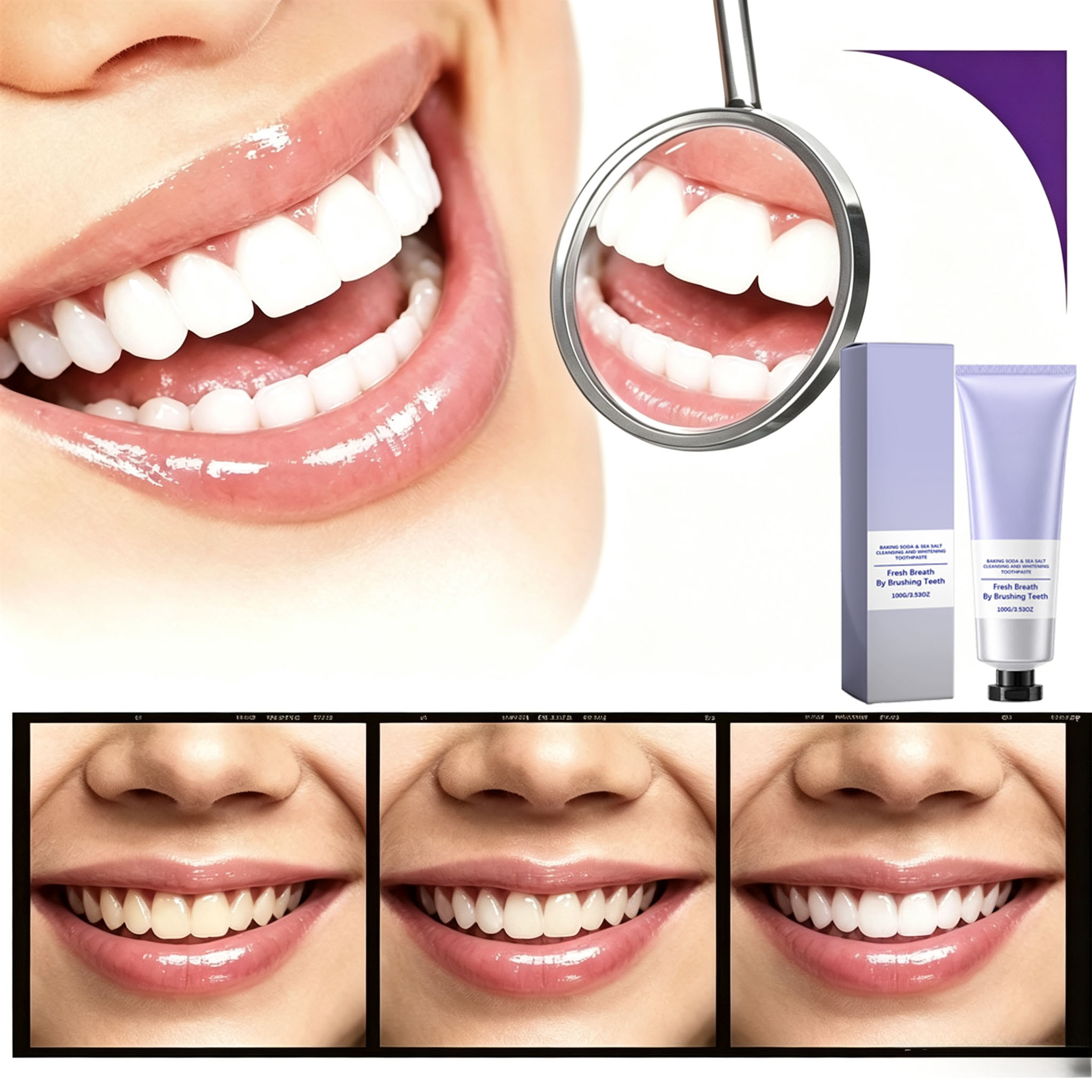 Pasta Gigi Soda Kue & Garam La - Teeth Whitening Baking Soda ulasan dan harga
