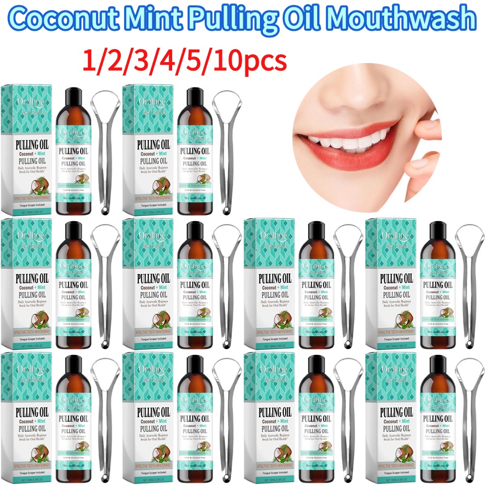Minyak Kumur Kelapa Mint Tanpa - Teeth Whitening Oil Pulling ulasan dan harga