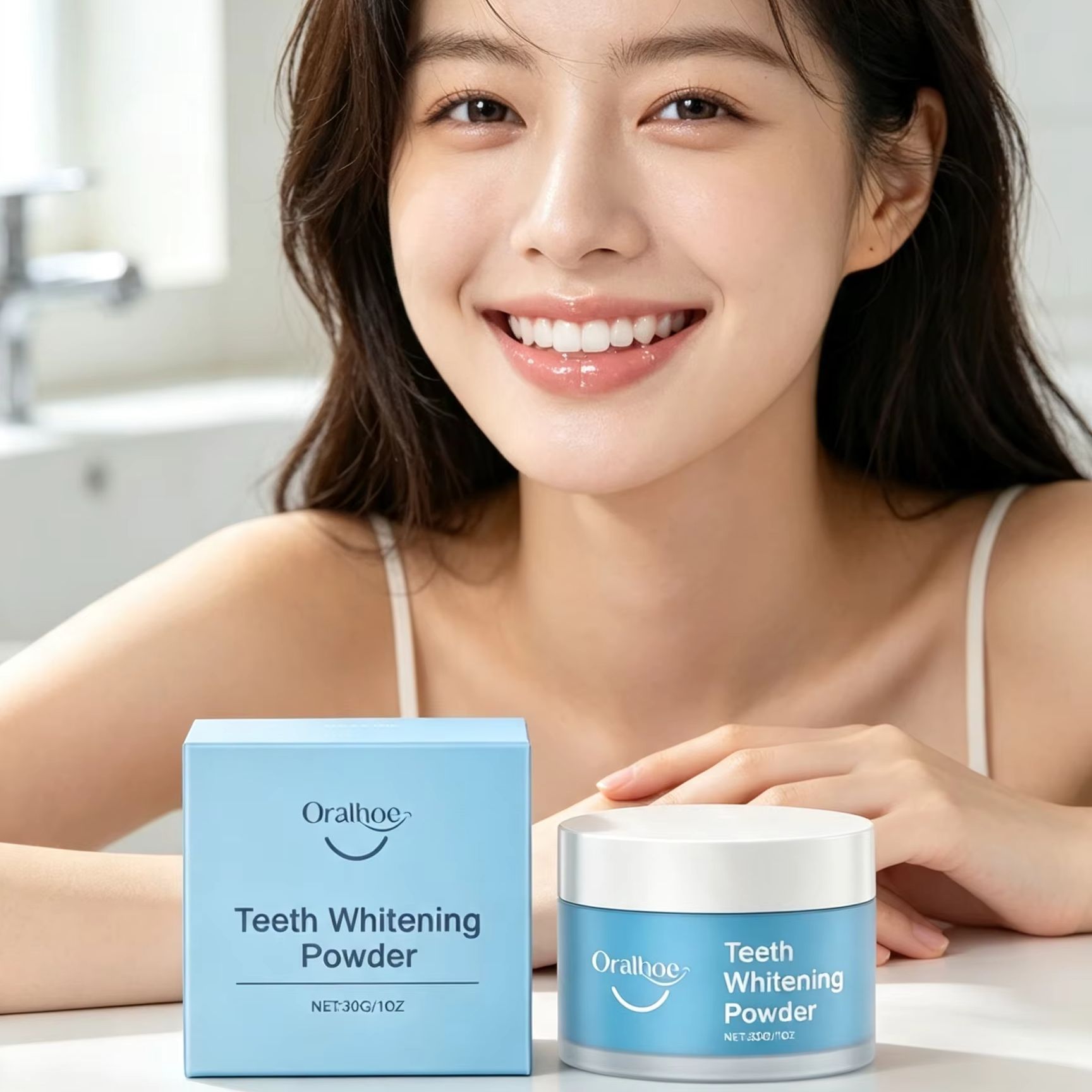Bubuk Gigi Oralhoe untuk Membe - Teeth Whitening Street ulasan dan harga