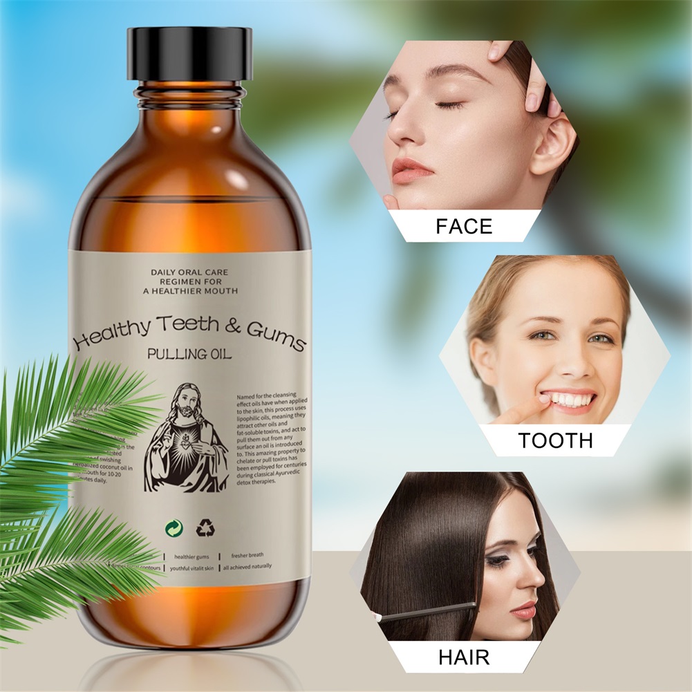 Coconuts Pulling Oil Mouthwash - Teeth Whitening Oil Pulling ulasan dan harga