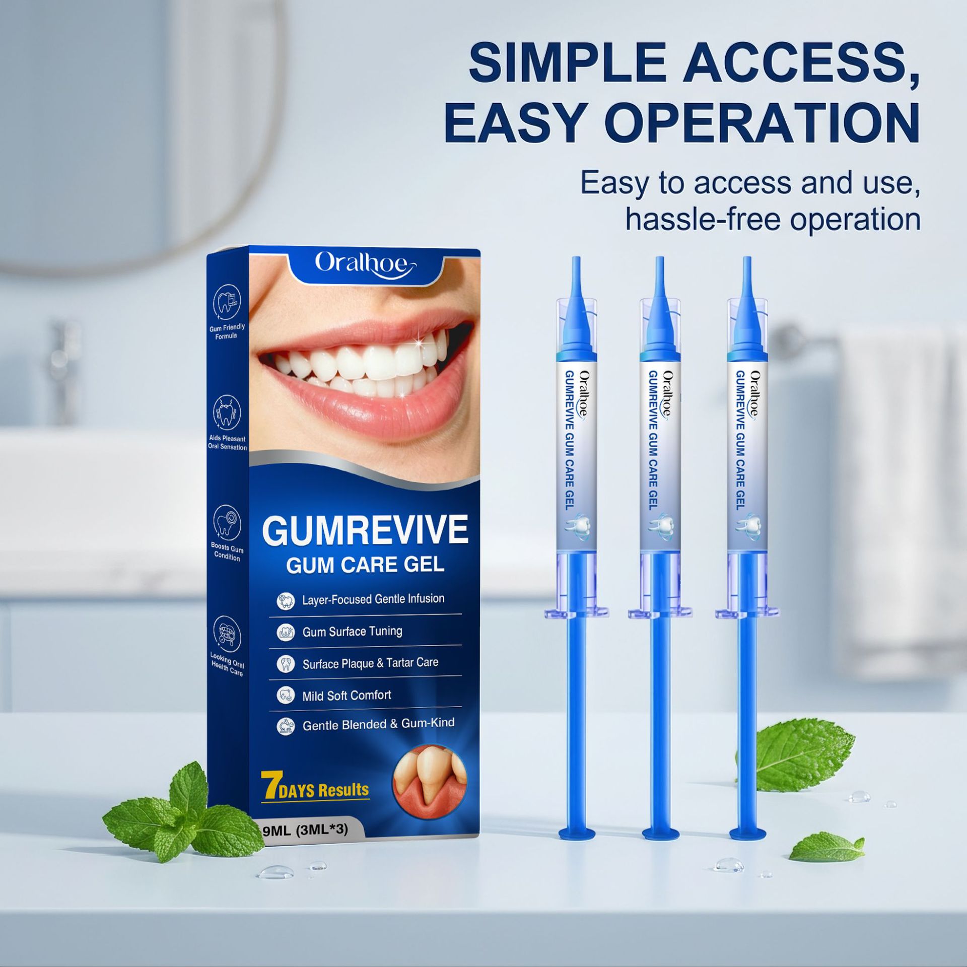 Gel Perawatan Mulut 3Pcs Kit S - Teeth Whitening Before And After ulasan dan harga