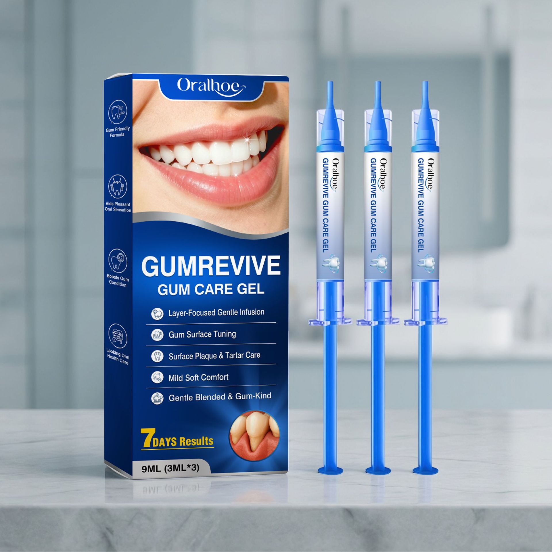 Gel Perawatan Mulut 3Pcs Kit S - Teeth Whitening Before And After ulasan dan harga