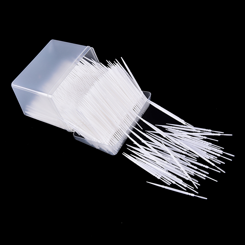 【M】1100Pcs Tusuk Gigi Plastik  - Teeth Whitening Brush ulasan dan harga