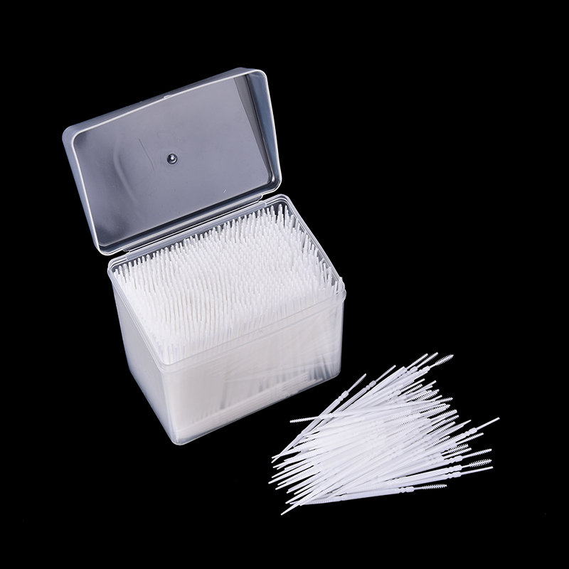 【M】1100Pcs Tusuk Gigi Plastik  - Teeth Whitening Brush ulasan dan harga