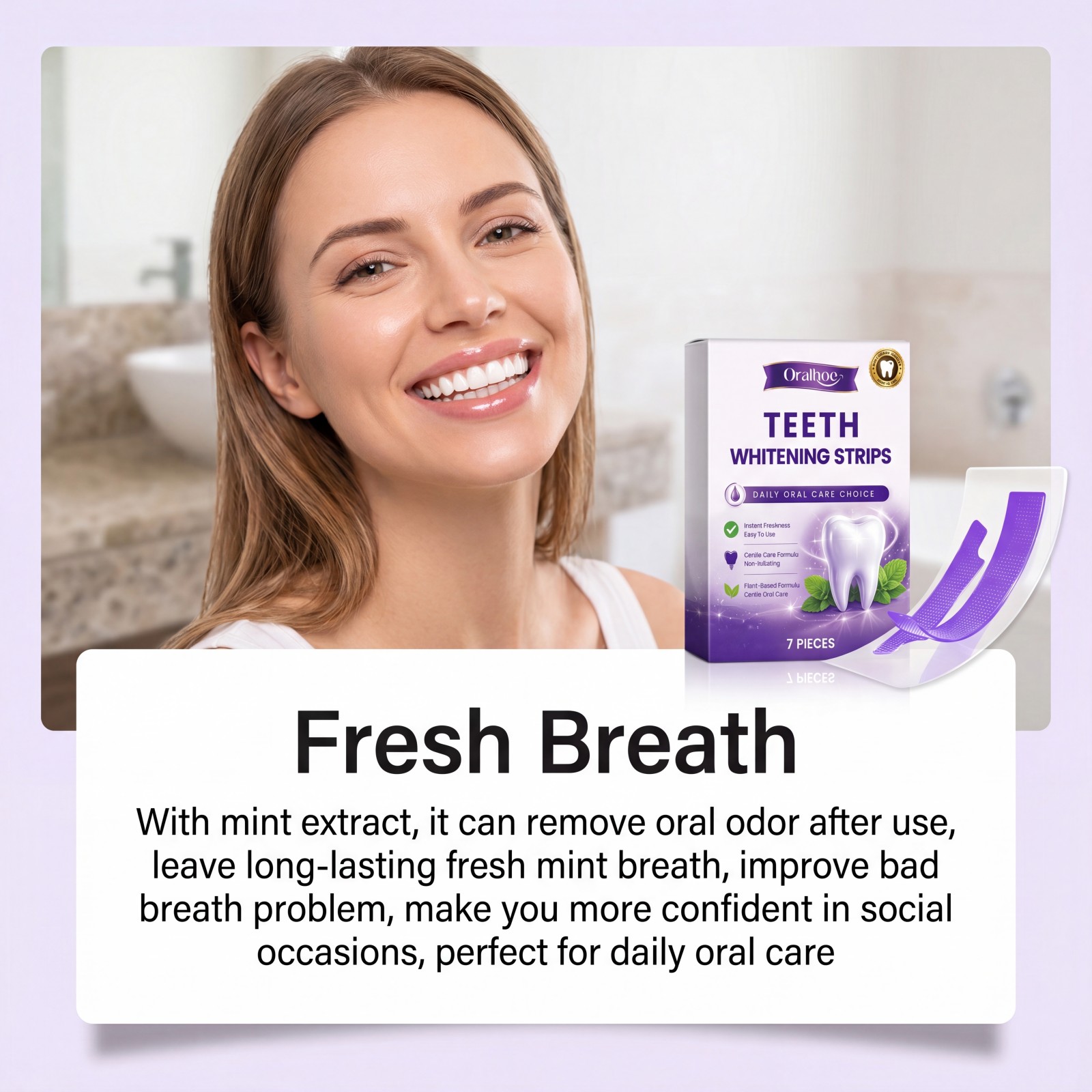 Strip Pemutih Gigi Ungu 7 Buah - Teeth Whitening Street ulasan dan harga