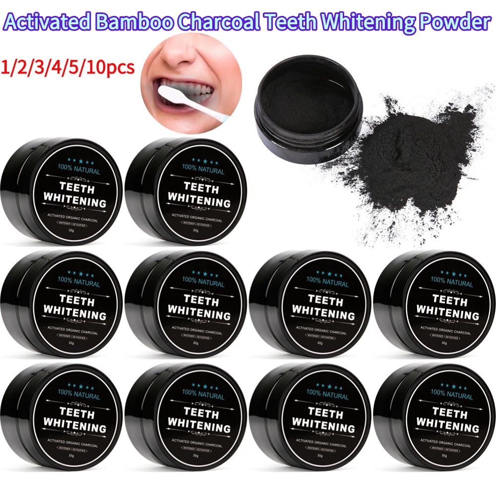 Bubuk Pemutih Gigi Alami Organ - Teeth Whitening Activated Organic Charcoal ulasan dan harga