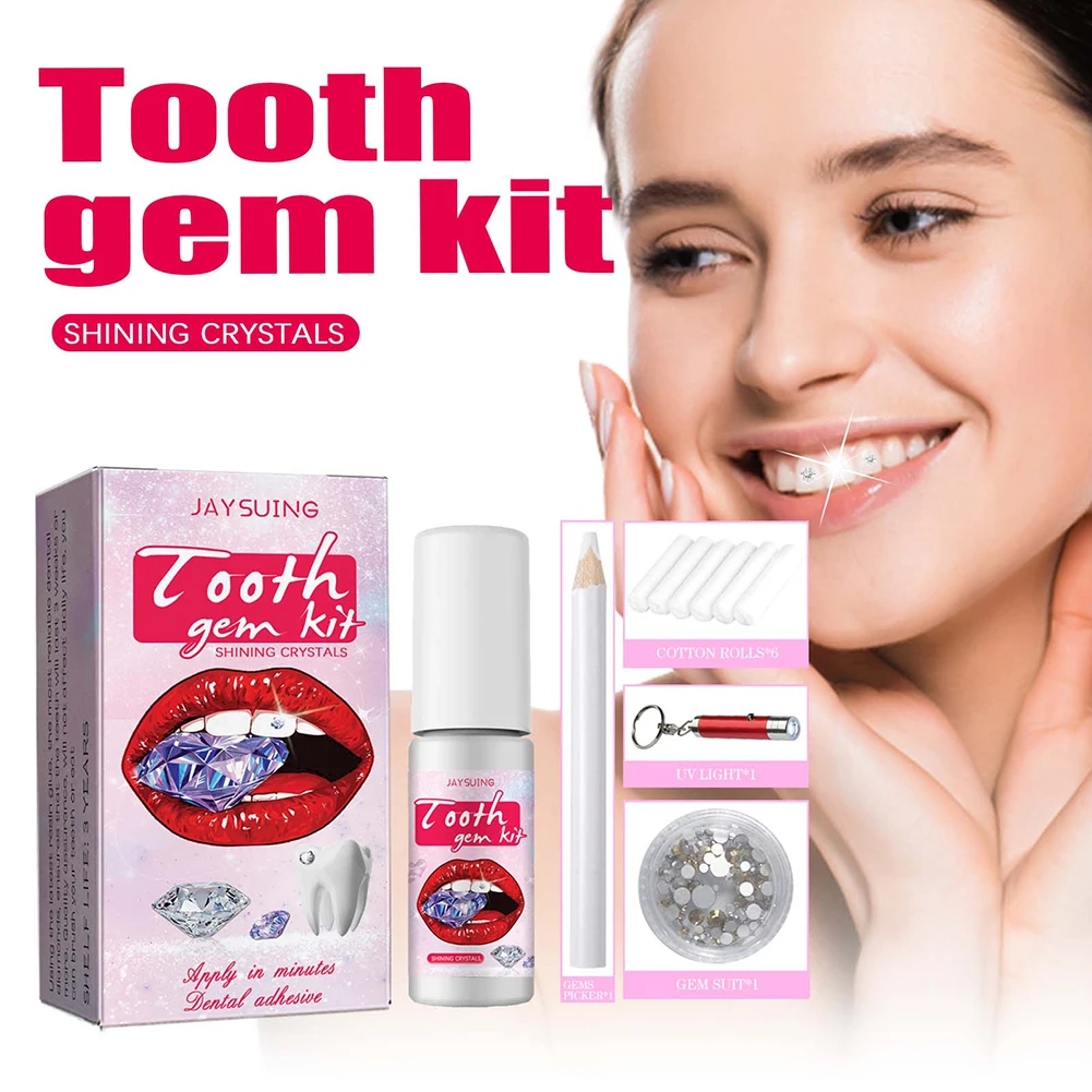 Kit permata gigi DIY dengan kr - Teeth Whitening Session ulasan dan harga