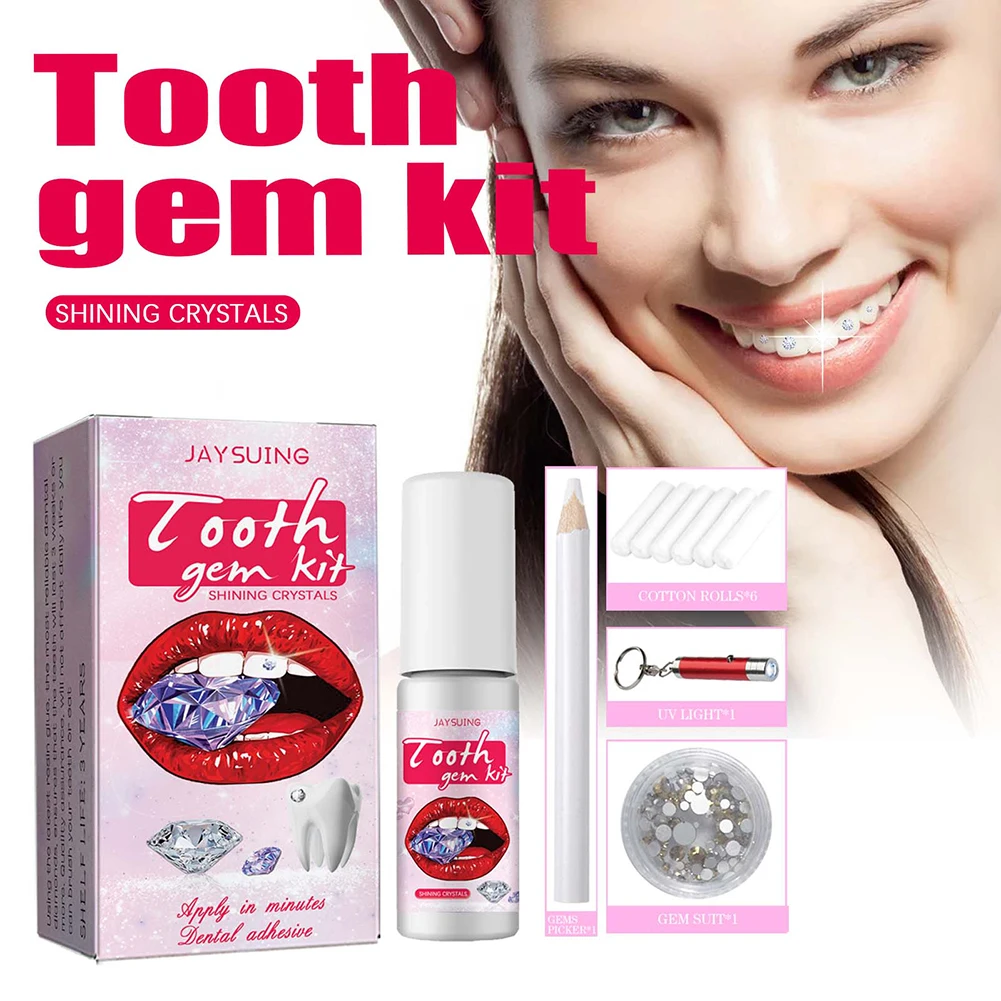 Kit permata gigi DIY dengan kr - Teeth Whitening Session ulasan dan harga