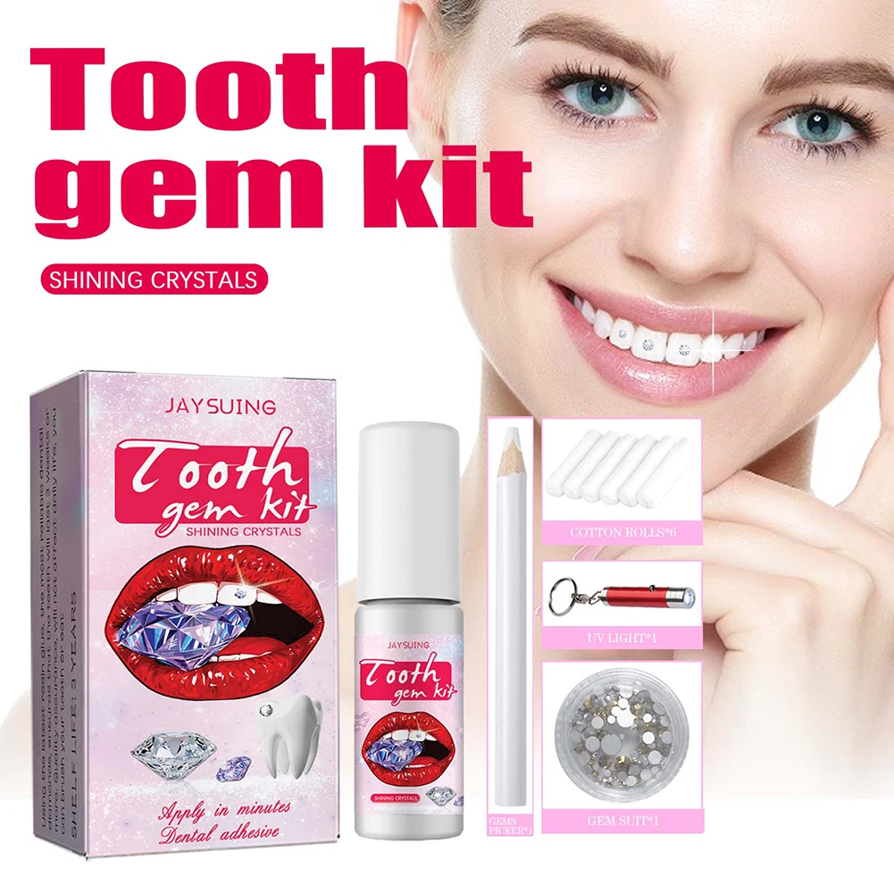 Kit permata gigi DIY dengan kr - Teeth Whitening Session ulasan dan harga