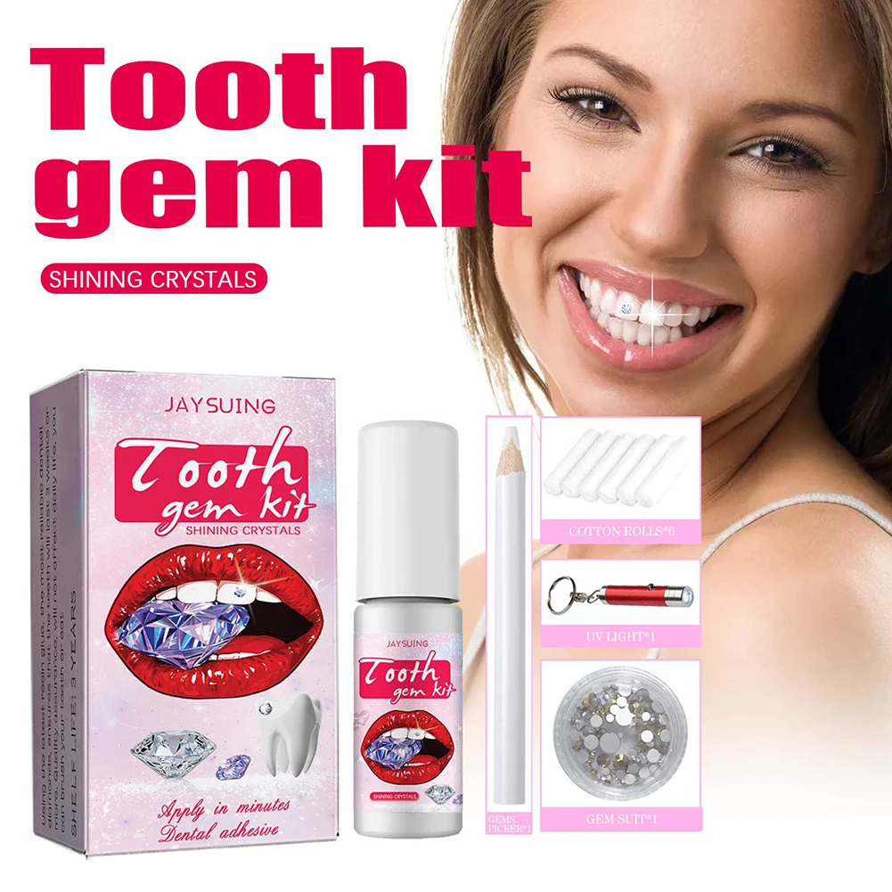 Kit permata gigi DIY dengan kr - Teeth Whitening Session ulasan dan harga